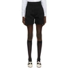 Red Valentino Pleated Stretch-cotton Poplin Shorts In Black