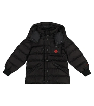Moncler Kids Down Jacket For Boys In Black