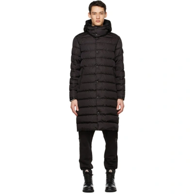 Moncler Exclusive Born To Protect Nicasse Recycled Nylon Long Padded Parka Jacket In Black