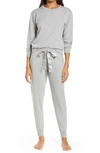 Flora Nikrooz Blaire French Terry Jogger Set In Heather Grey