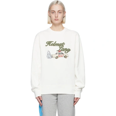 Helmut Lang Off-white Saintwoods Edition Hl Taxi Sweatshirt In Powderedecr