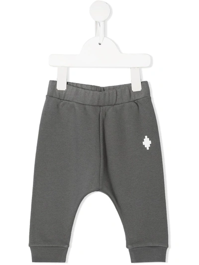 Marcelo Burlon County Of Milan Grey Sweatpants For Babyboy With Cross In Grey