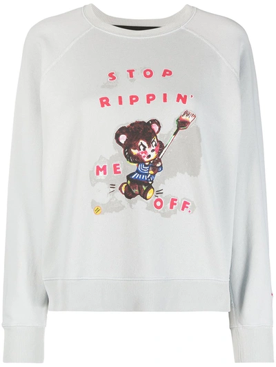 Marc Jacobs Grey Magda Archer Edition 'stop Ripping Me Off' Sweatshirt