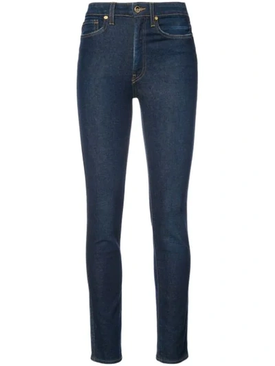 Khaite Kassandra Mid-rise Skinny-leg Jeans In Blue