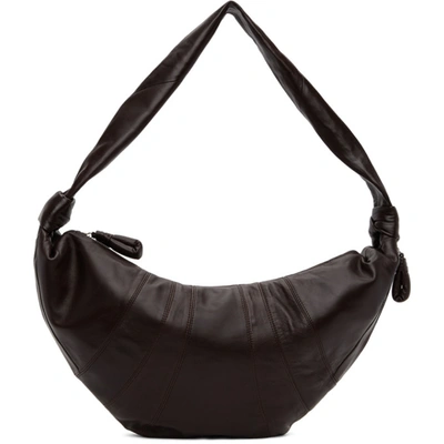 Lemaire Brown Large Croissant Bag In 490 Dark Chocolate