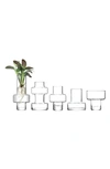 Lsa Metropole Set Of 5 Glass Vases In Clear