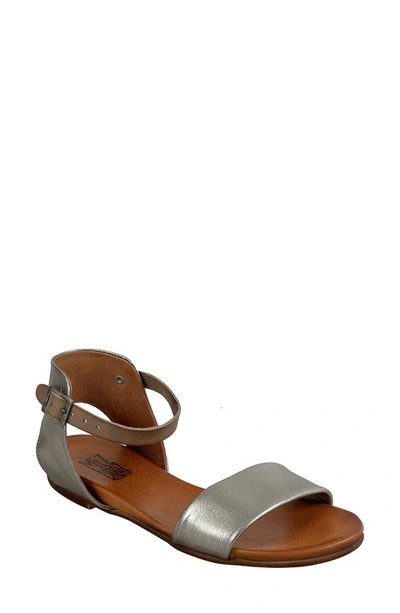 Miz Mooz Alanis Flat Sandal In Pewter