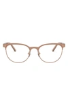 Versace 53mm Oval Optical Glasses In Rose Gold