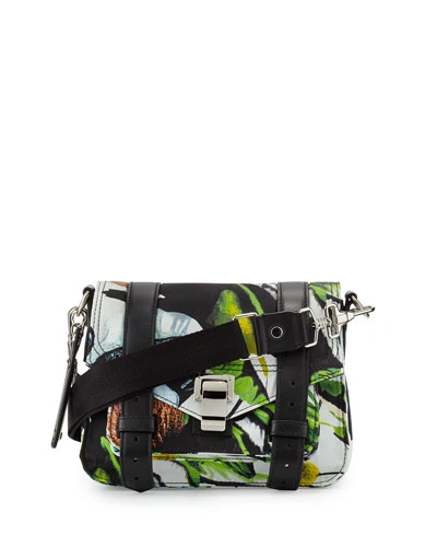 Proenza Schouler Ps1 Nylon Tropical print Pouch Bag Ecru multi