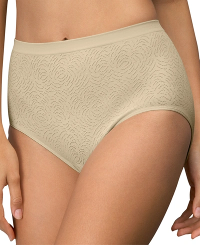 Bali Comfort Revolution Microfiber Brief Underwear 803j In Nude Damask (nude )