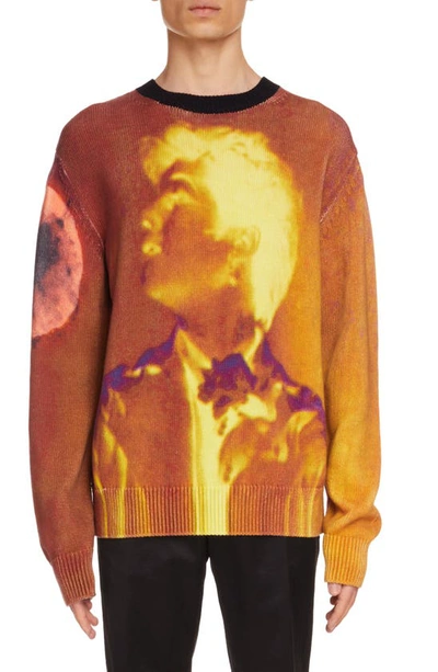 Dries Van Noten Nameday Print Oversize Cotton Sweater In Dessin C