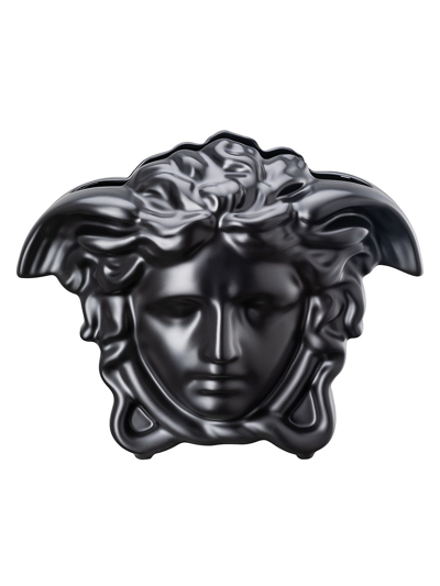 Versace Medusa Grande 8.3" Vase, Black