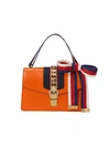 Gucci Sylvie Mini Leather Crossbody Bag In Yellow & Orange