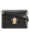 Dolce & Gabbana Lucia Iguana-effect Leather Bag In Black