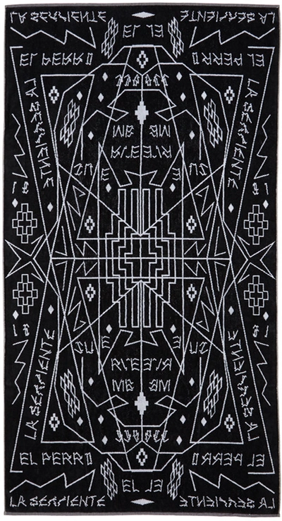 Marcelo Burlon County Of Milan Black Salomon Towel Modesens