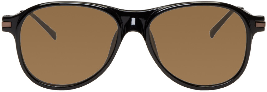 Dries Van Noten Black Flat Top Sunglasses | ModeSens