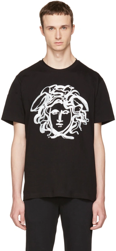 Versace Black Painted Medusa T-shirt