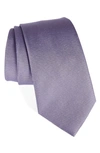Ermenegildo Zegna Micro-diamond Textured Silk Tie, Purple In Lilac
