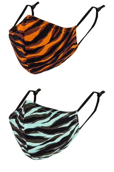 Jonathan Simkhai Standard Printed Cotton Pack Of 2 Masks In Multi