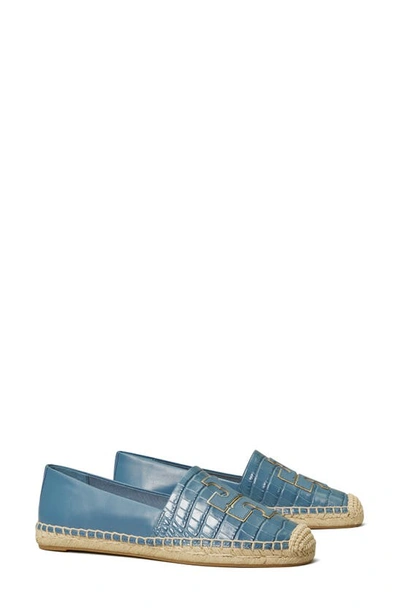 Tory Burch Women's Ines Croc-embossed Leather Espadrilles In Dulce De Leche