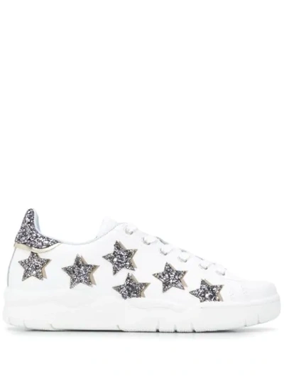 Chiara Ferragni Star-embellished Sneakers In White