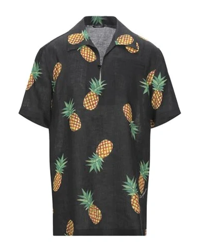 Dolce & Gabbana Short Sleeved Shirt With Pineapples In Print