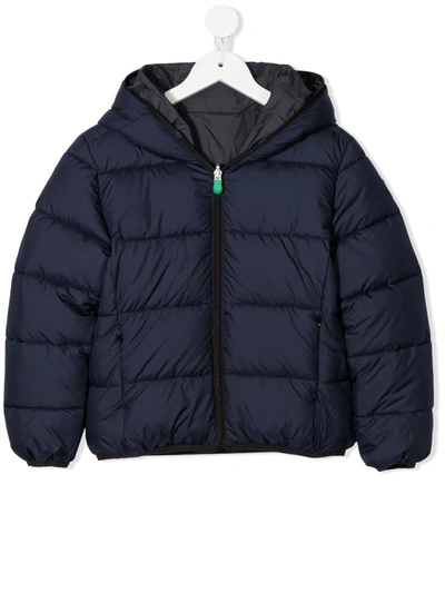 Save The Duck Kids' Logo-patch Sleeve Jacket In Green