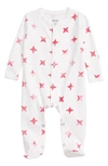 Infant Babies'  Girl's 1212 The Nightly Fitted One-piece Pajamas In Hot Pink Stars