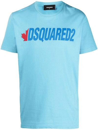 Dsquared2 Light Blue Logo Print T-shirt