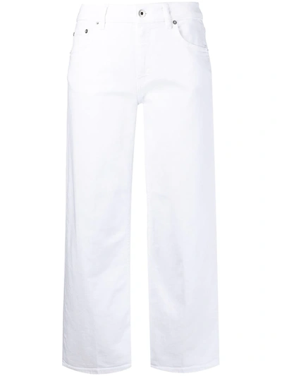 Dondup Mid-rise Cropped Jeans In White