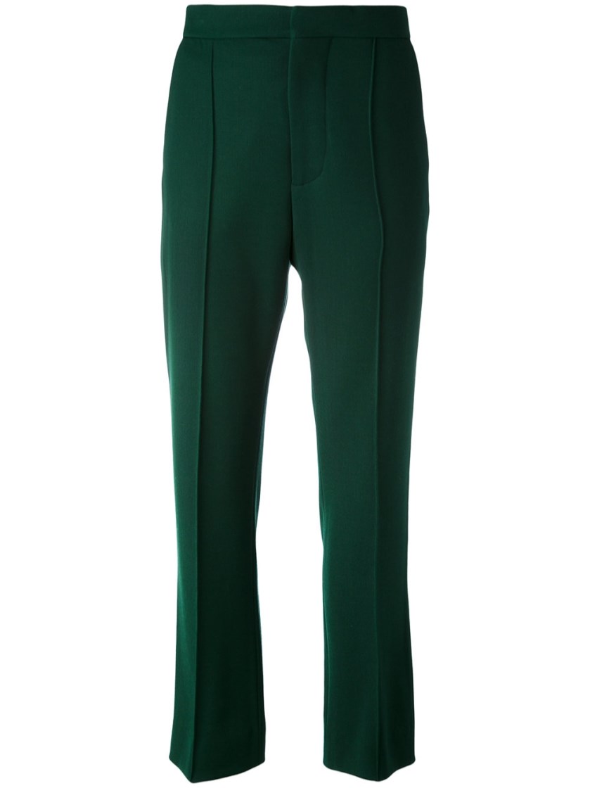 Marni Green Virgin Wool Pants | ModeSens