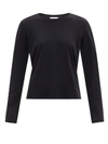 The Row Sherman Cotton-jersey Long-sleeved T-shirt In Black