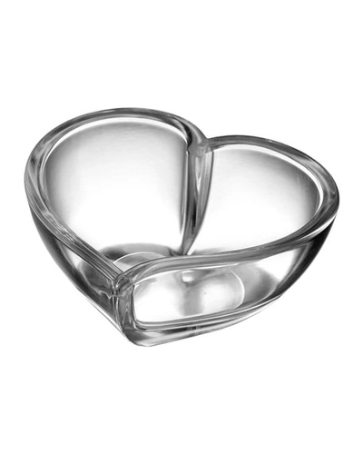Orrefors Heart Small Bowl & Votive In Clear