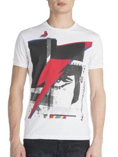 Dsquared2 Arrow Punk Graphic Tee In White