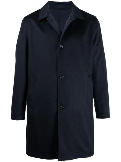 Kired Peakc Cashmere Coat In Blue