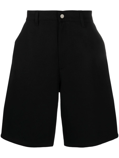 Ami Alexandre Mattiussi Ami Paris Worker Cotton Shorts In Black