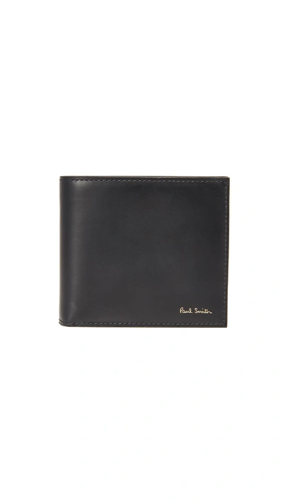 Paul Smith Interior Color Band Billfold Wallet In Black