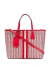 Tory Burch Gemini Link Canvas Tote Bag In Red