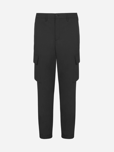 Neil Barrett Travel Skinny Wool-blend Trousers In Black