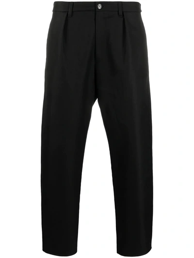 Valentino Straight-leg Cropped Trousers In Black