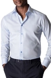 Eton Men's Contemporary-fit Houndstooth Dress Shirt, Blue