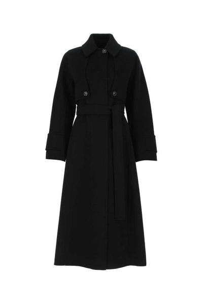 Sportmax Wool And Cashmere Coat In Black