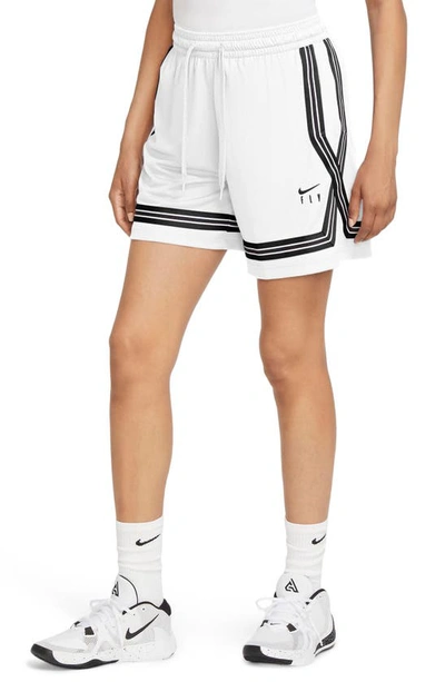 Nike Dri-fit Swoosh Fly Women's Basketball Shorts In White,black