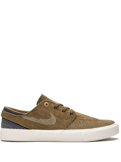 Nike Sb Zoom Stefan Janoski Rm Premium Skate Shoe In Yukon Brown,mystic Navy,sail