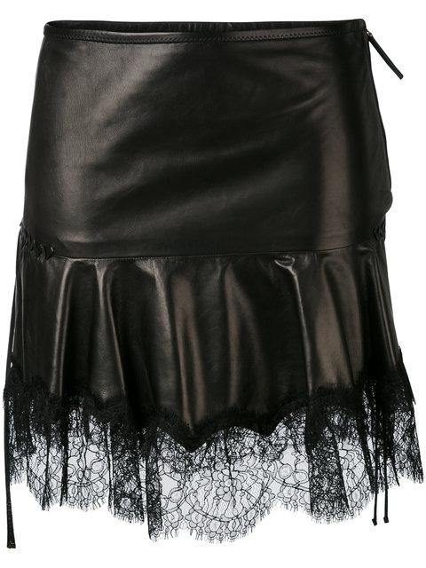 Roberto Cavalli Fringed Skirt | ModeSens