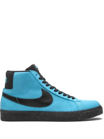 Nike Sb Zoom Blazer Mid Skate Shoe In Baltic Blue,baltic Blue,white,black