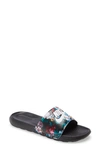 Nike Women's Victori One Print Slide Sandals From Finish Line In Black