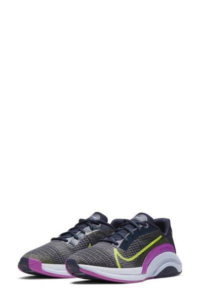 Nike Zoomx Superrep Surge Endurance Class Training Shoe In Blue/ Red Plum/ Ghost/ Cyber