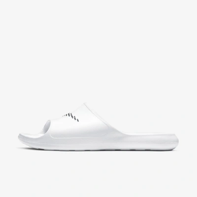 Nike Men's Victori One Shadow Slide Sandals From Finish Line In White/black