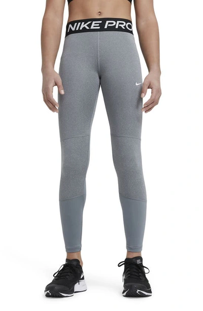 Nike Pro Dri-fit Big Kids' (girls') Leggings In Grey